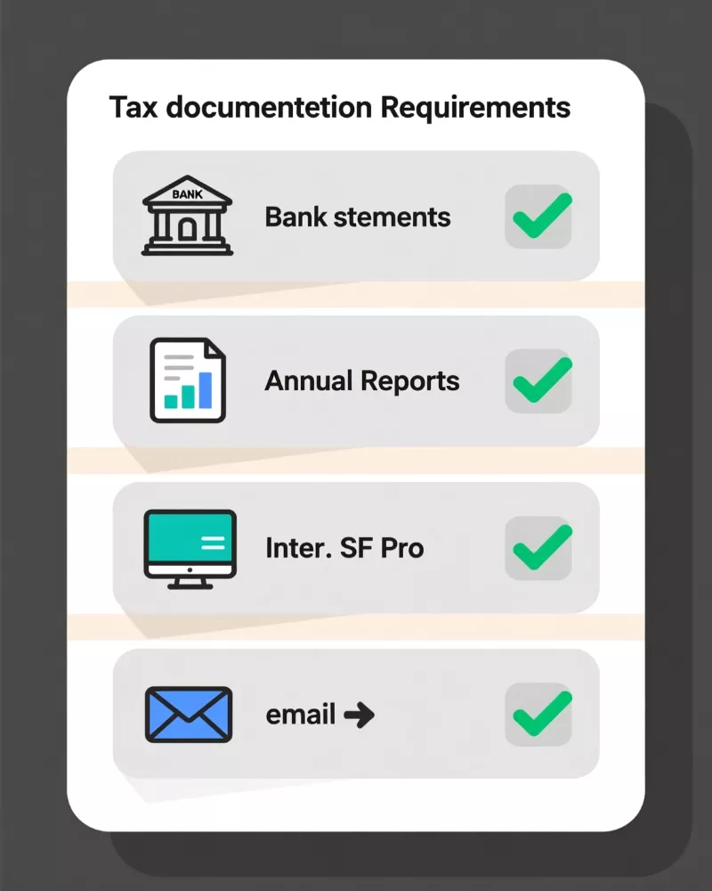 Lista de verificación de documentos necesarios para declarar apuestas