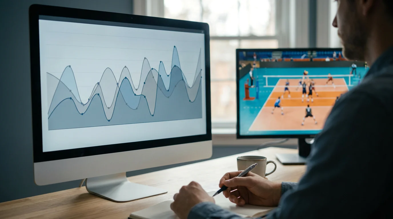 Evolución de las cuotas en directo durante un partido de voleibol