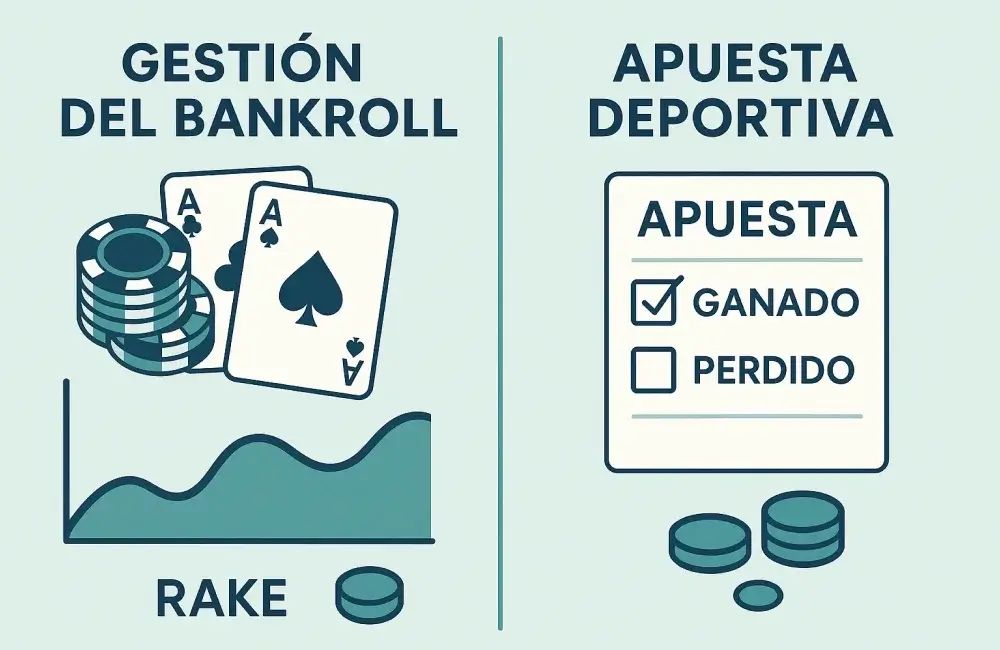 Diferencias fiscales entre póker y apuestas deportivas - Cálculo de rake y beneficios