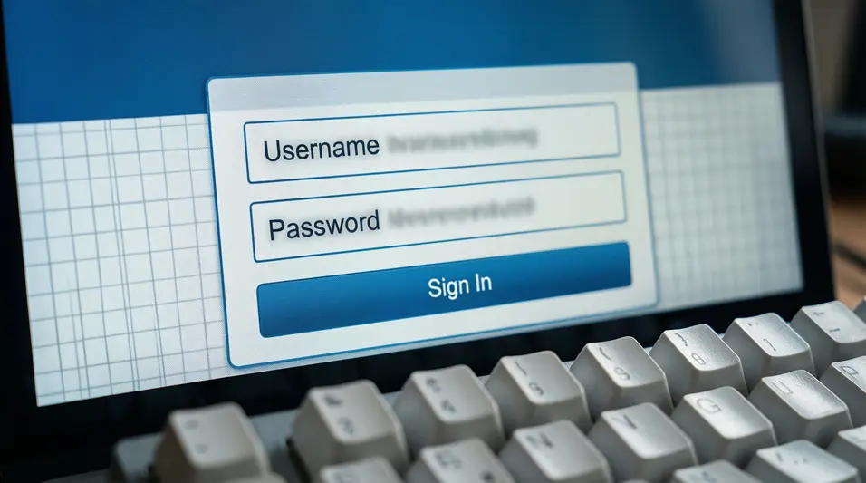 Pantalla de inicio de sesión de un portal web oficial