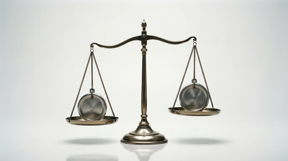 Balanza representando la decisión entre dos opciones