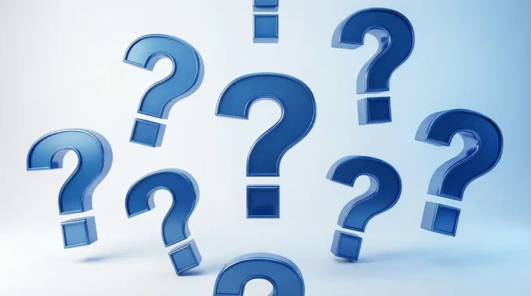 Signos de interrogación sobre fondo relacionado con finanzas