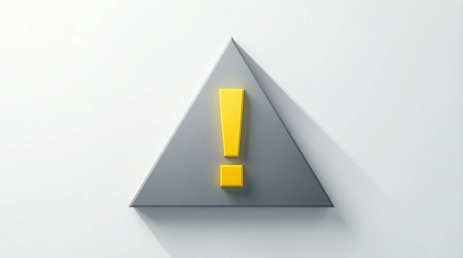 Señal de advertencia sobre fondo neutro