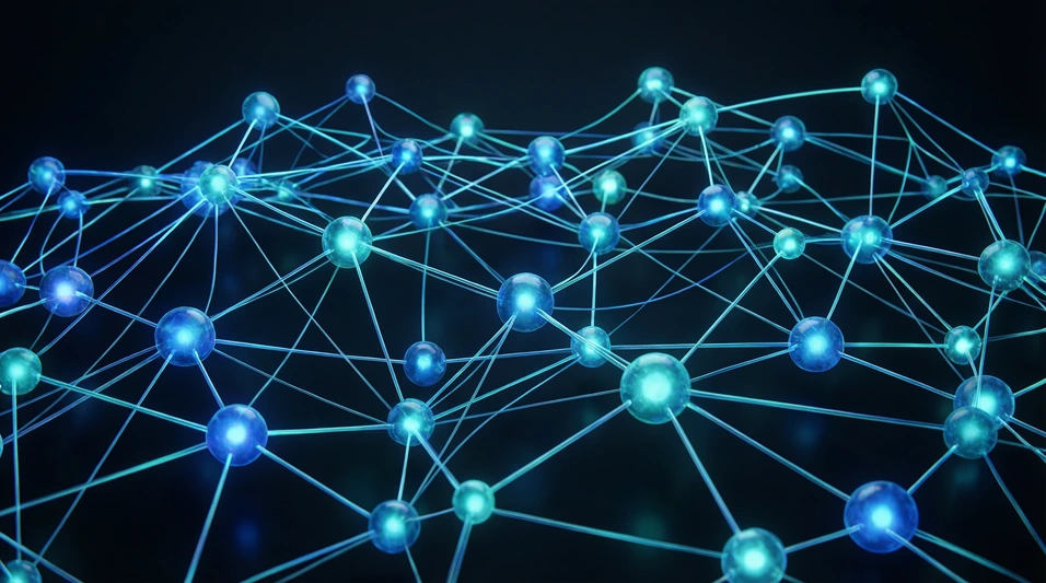 Red de datos conectados representando intercambio de información